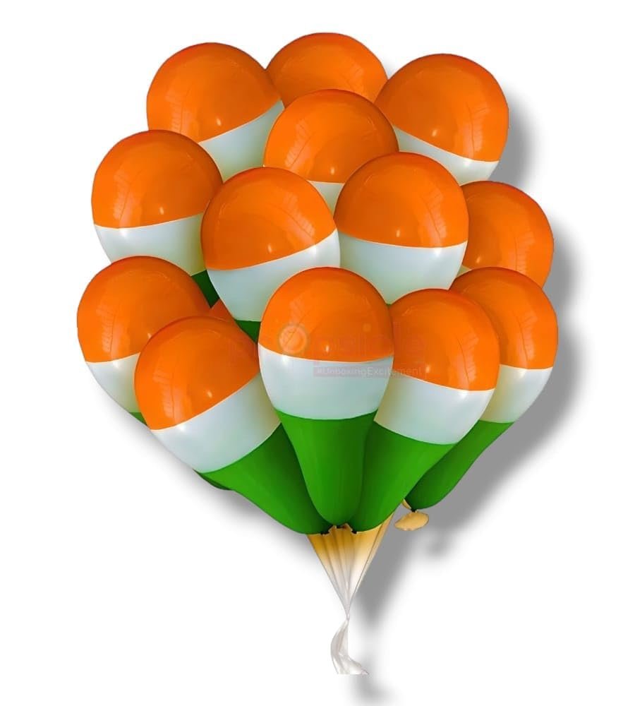 Tricolour Flag Balloons (Small) Pack of 50