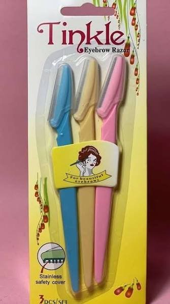 Tinkle 3-Piece Eyebrow Razor Set
