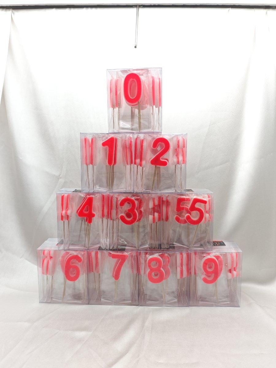 Number Candle Orange Pack of 10
