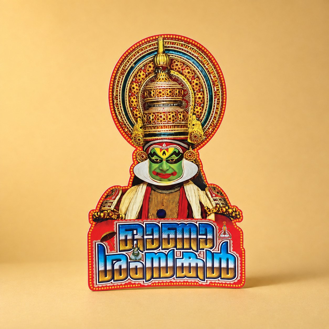 Kadakali Onam Cutout Sticker Banner 25x38Cm Pack of 10