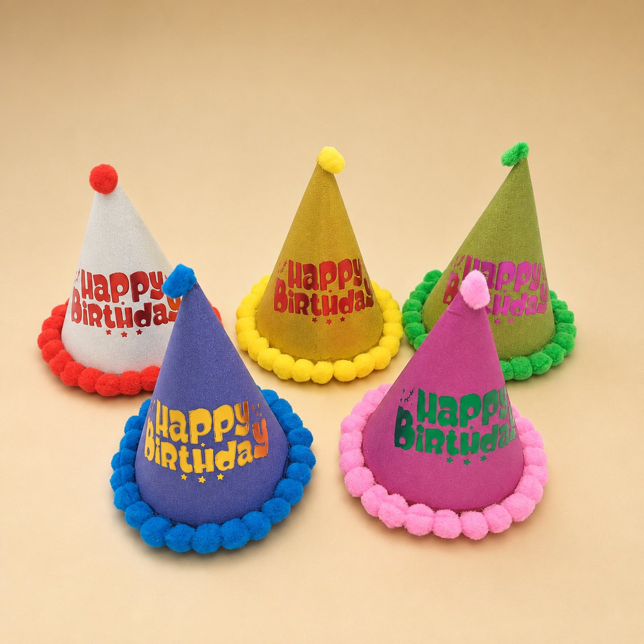 Beaded Glitter Birthday Party Cap