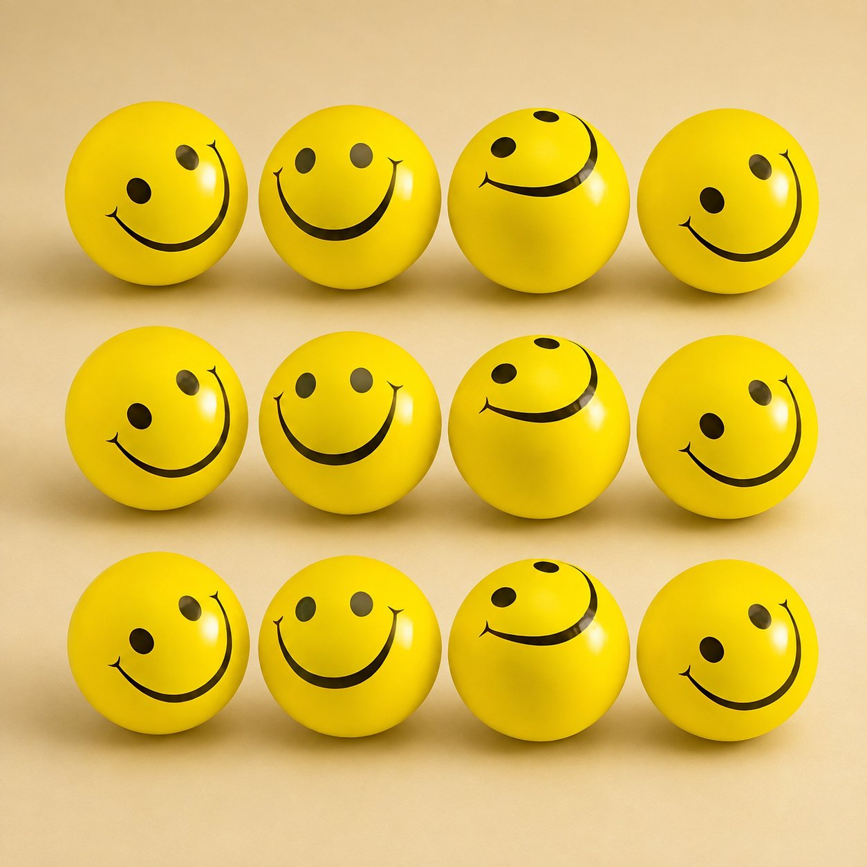 Smiley Ball Pack of 12