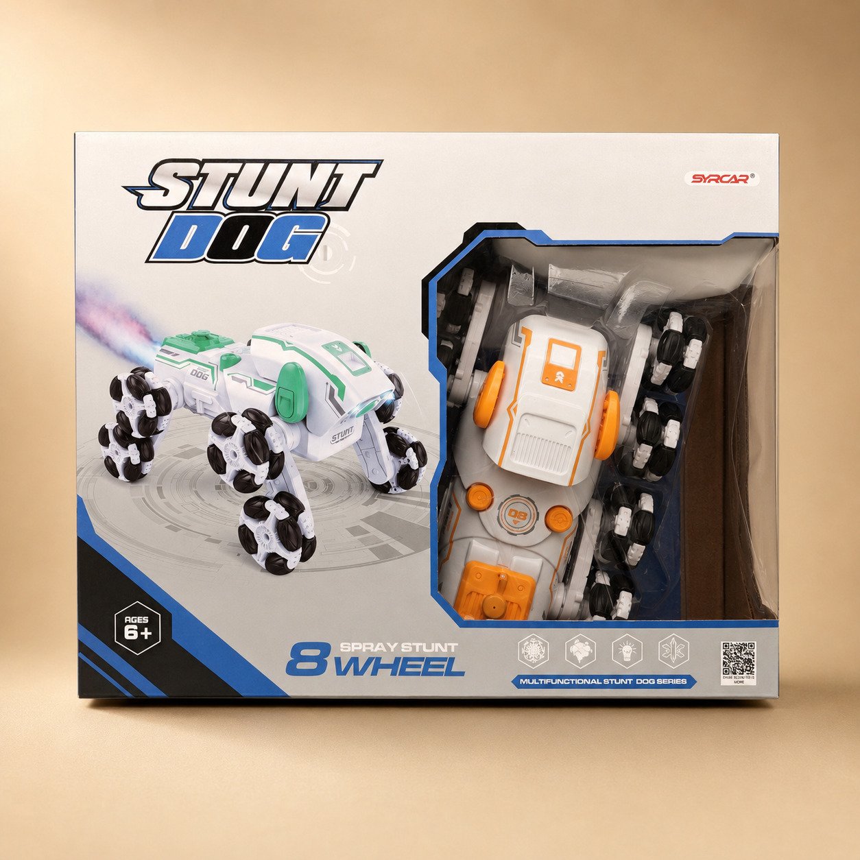 8 Wheel Rechargeable-Remote-Control Stunt Dog