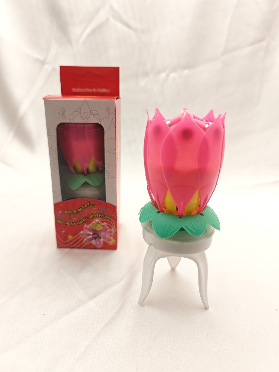 Happy Birthday Melody Flower Candle